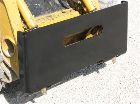 removable skid plate under skid steer|skid steer plate for excavator.